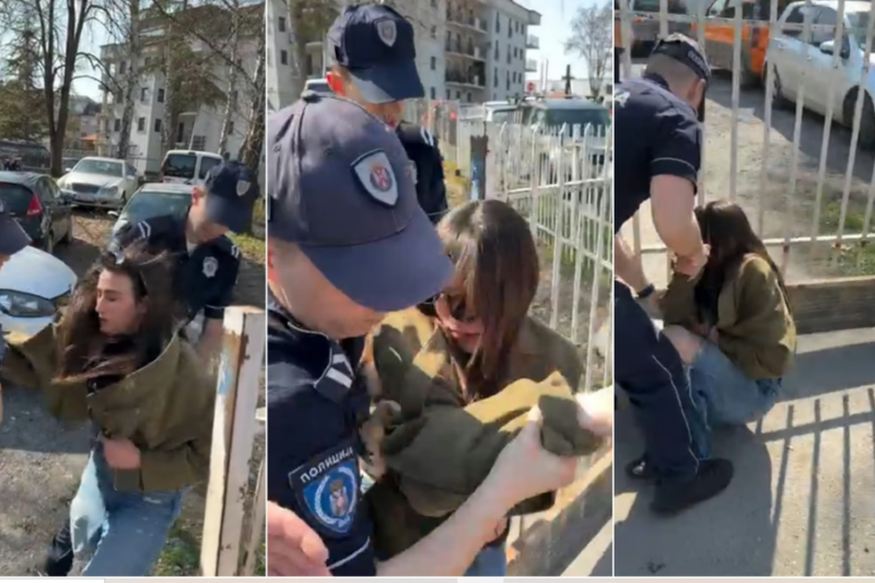Drama u Loznici: Policajci guraju ćerku Zlatka Kokanovića i ne dozvoljavaju joj da ga vidi dok ga izvode iz marice